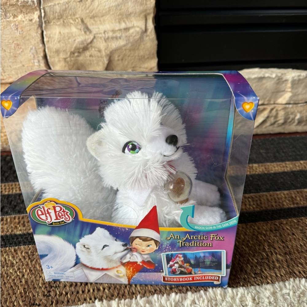 NEW Elf Pets Arctic Fox Tradition Plush Stuffed Animal With Christmas Storybook